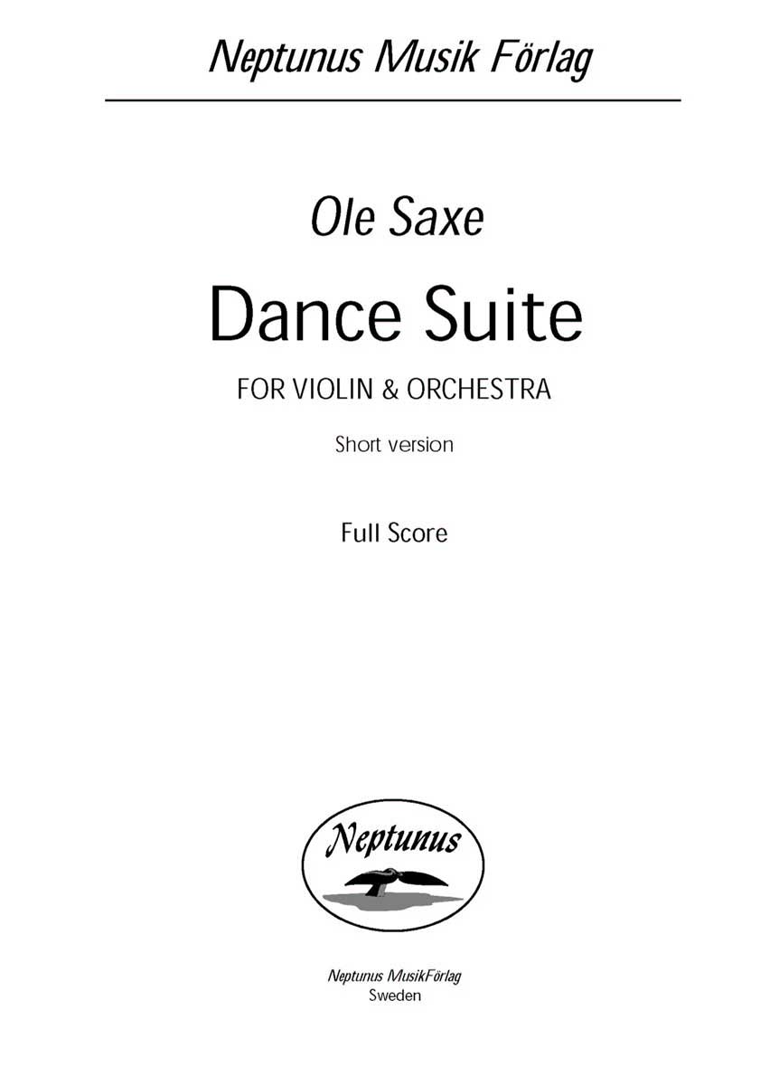 Dans Suite for orchestra cover